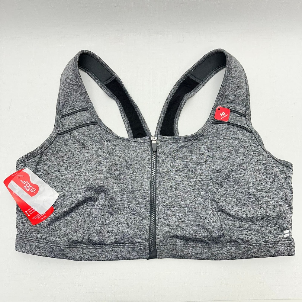 BCG Plus High Support Zip Front Sports Bra NWT Women's Size 3X NEW